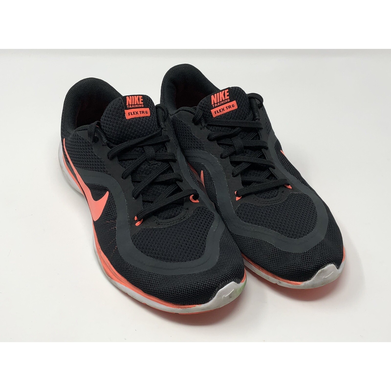 Nike Flex Tr6 Training Sneaker Running Shoes Black Pink Womens Size 9 Sporty Gym